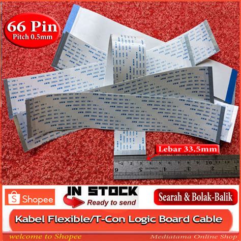 Jual FFC Flexible TTL Logic Board Cable Kabel Fleksi 66 Pin Pitch 0 5mm