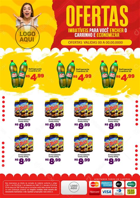 Encarte Template Supermercado Ofertas Imbatíveis Social Media Psd