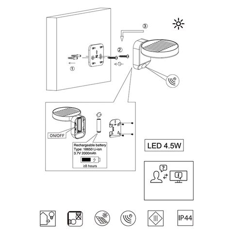 Aplique Exterior Con Sensor De Movimiento Moderno Antracita Sunny 4