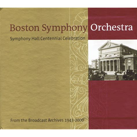 Boston Symphony Orchestra Symphony Hall Centennial Celebration Ondes Martenot Discography By