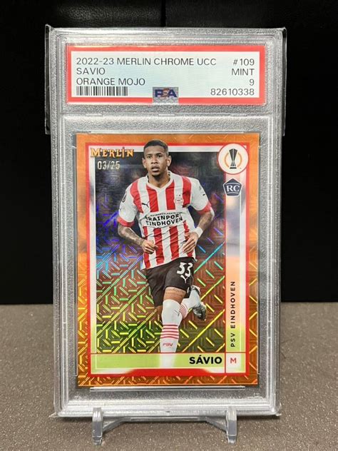 目立った傷や汚れなしPSA 鑑定済 25枚限定 2022 23 Topps Chrome Merlin Orange Mojo