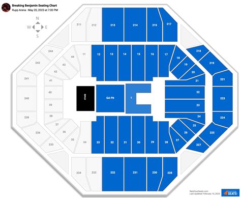 How to read the complex seating chart for rupp arena 23