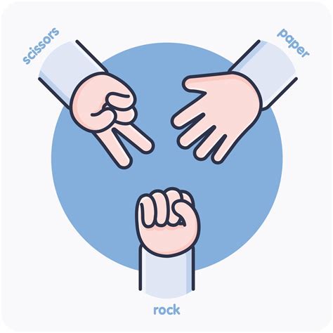 hand gestures playing  game rock paper scissors icon vector design