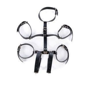 Tiras de Couro Armbinder Bondage Fivelas de Contenção Chastity