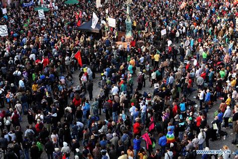 Anti Austerity Protests Continue In Frankfurt Cn