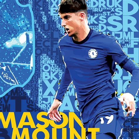 Mason Mount Poster / Mason Mount Print / Chelsea FC / Blues | Etsy