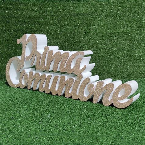 Scritta Prima Comunione Glitter In Polistirolo M3DO Scenografie