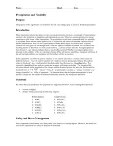 Solubility Equilibria