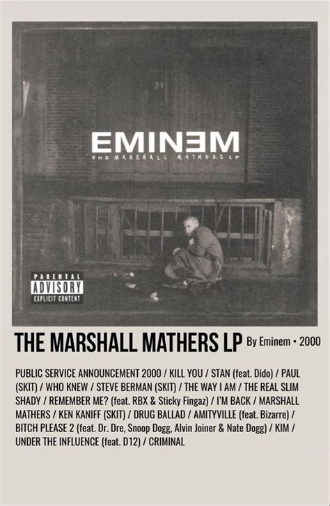 Eminem Music Album Cover Eminem Poster Eminem