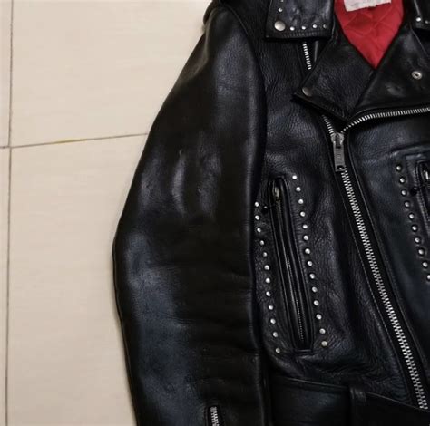 Fs Lewis Leathers Vintage Bronx Custom Studs Bsa Leather Jacket Size