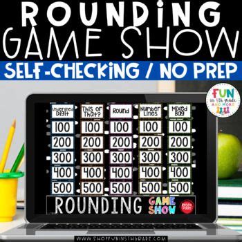 Rounding Game Show With Whole Numbers 4th Grade Test Prep 4 NBT 3