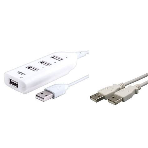 INSTEN 4-port White USB Hub/ USB Cable - Free Shipping On Orders Over $45 - Overstock - 15815524