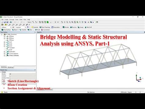 Bridge Modeling Static Structural Analysis Using Ansys Part Youtube