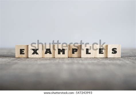 Examples Word Made Building Blocks Stock Photo Shutterstock