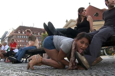 Veronica Hot Spanish Slut Bound Humiliated And Fucked Public Disgrace