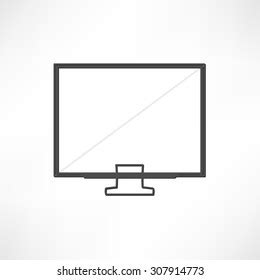 Smart Tv Icon Set Diagonal Screen Stock Vector Royalty Free