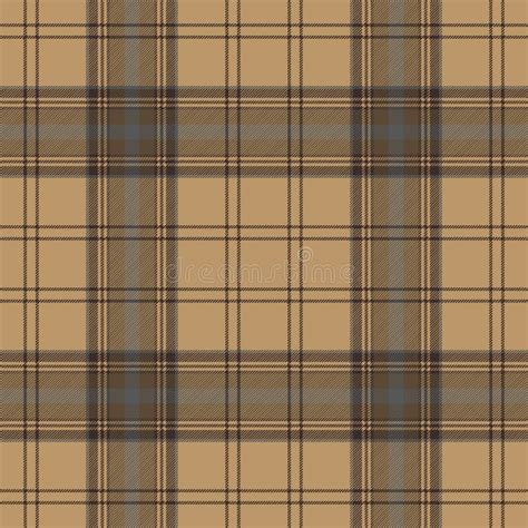 Tartan Brown Beige Seamless Fabric Texture Stock Vector Illustration