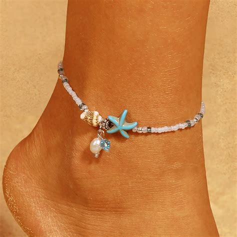 Boho Anklet Beads Shell Starfish Anklets For Women Fashion Vintage