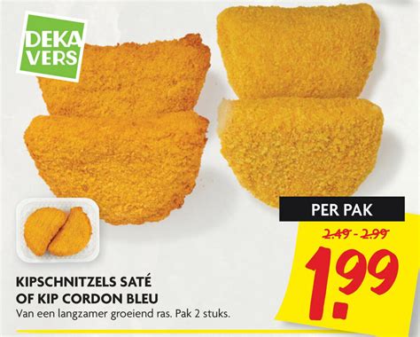 Kipschnitzels Sate Of Kip Cordon Bleu 2st Aanbieding Bij Dekamarkt