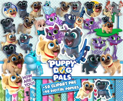 Puppy Dog Pals PNG Bundle, Puppy Dog Pals Clipart, Puppy Birthday ...