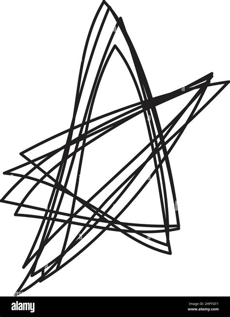 Hand Drawn Star Doodle Sketch Scribble Element Pencil Art Design