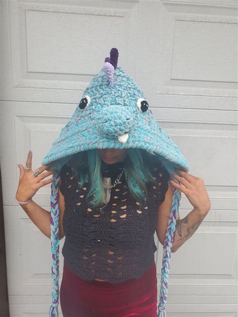 Crochet Pattern Dino Hood Etsy