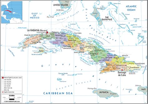 Cuba Political Wall Map by GraphiOgre - MapSales