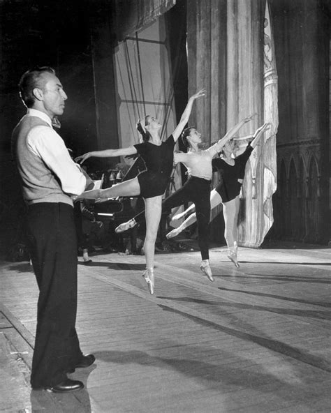 George Balanchine Rehearsing With The New York City Ballet In London