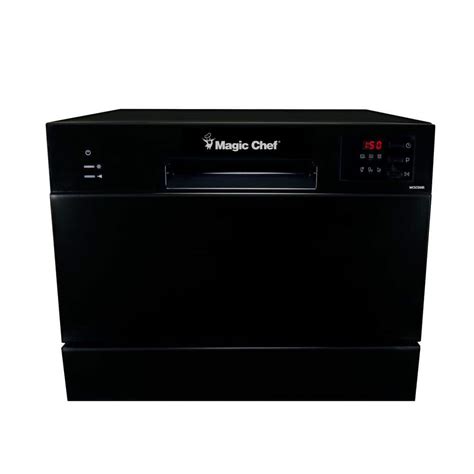 Magic Chef 21 In Black Electronic Countertop 120 Volt Dishwasher With