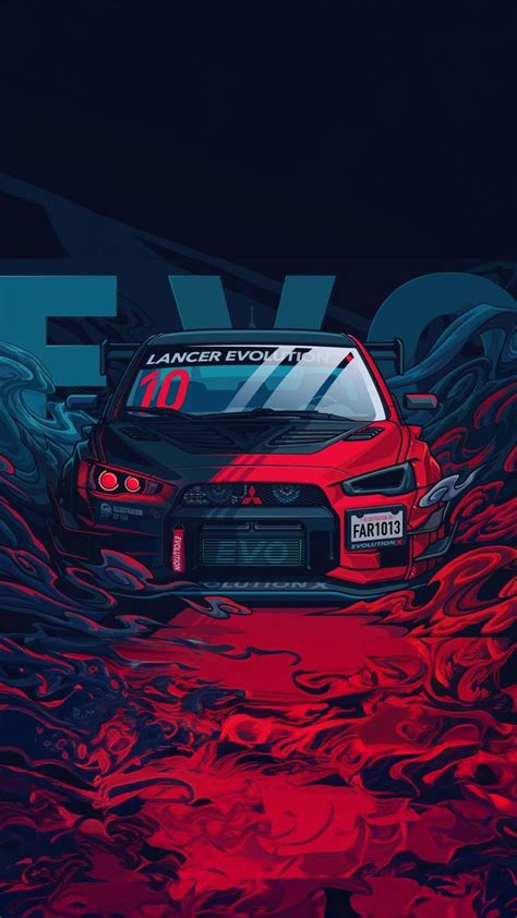 Mitsubishi Lancer Evo iPhone Wallpaper 4K