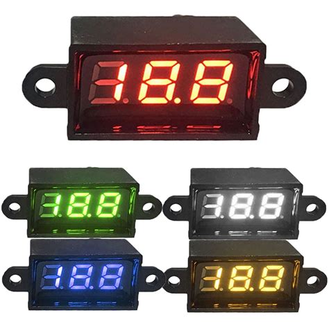 0 28 Inch Waterproof Mini Led Voltmeter Digital Volt 12 Meter Car