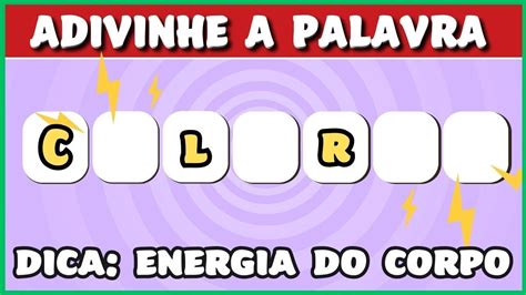 Adivinhe A PALAVRA POUCAS LETRAS YouTube