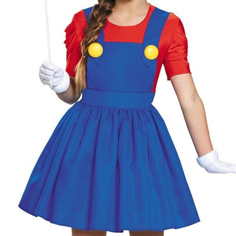 Tween Girls Miss Mario Costume Super Mario Brothers Party City