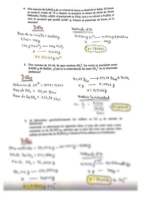 SOLUTION Ejercicios Resueltos De Gravimetr A Qu Mica Anal Tica Studypool