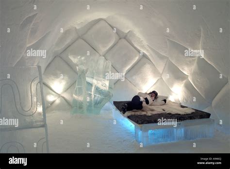 Ice Hotel, Lapland, Sweden Stock Photo - Alamy