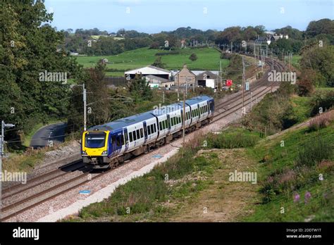 Northern Rail Caf Class 195 Diesel Multiple Unit Train 195116 On The West Coast Mainline In