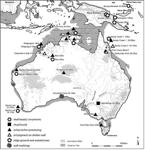 3: Map of Sahul showing the evidence for long-distance movement of ...