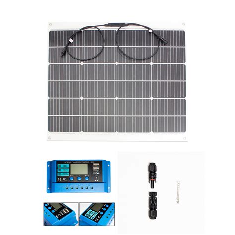 Kit painel solar flexível 90w para caminhão 24v marca produto