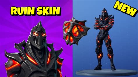 New Week 8 Ruin Skin Pickaxe In Game Fortnite Youtube