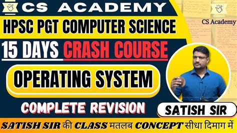 OPERATING SYSTEM REVISION CLASS CRASH COURSE HPSC PGT COMPUTER SCIENCE