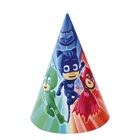 Chapéus de Festa Pj Masks 6 unidades