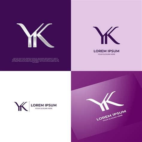 Premium Vector Yk Initial Modern Typography Emblem Logo Template For