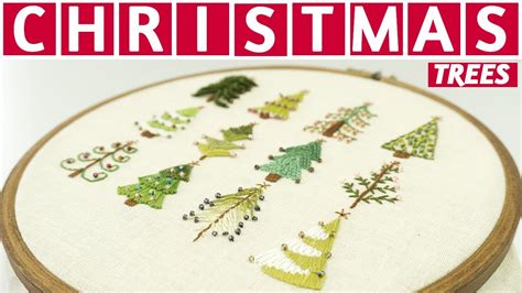 12 Hand Embroidery Designs In 10 Minutes Christmas Embroidery