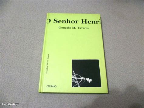 Gon Alo M Tavares O Senhor Henri Bairro Edi O Livros