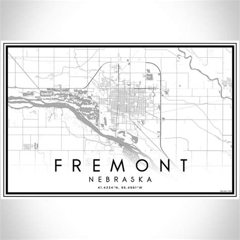 Fremont - Nebraska Map Print in Classic — JACE Maps