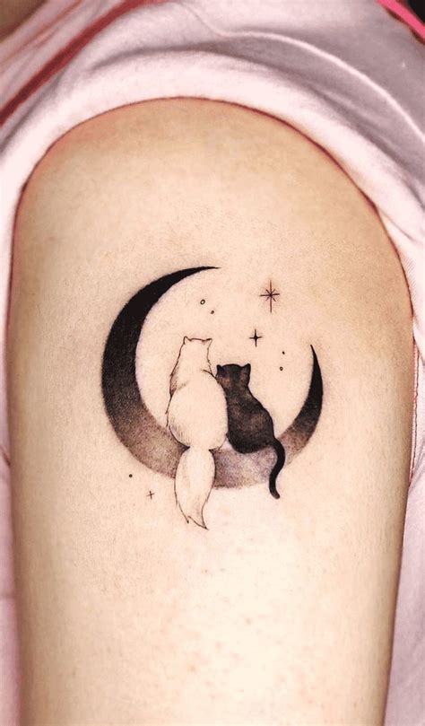 Moon Tattoo Design Images Moon Ink Design Ideas Cat Tattoo Moon