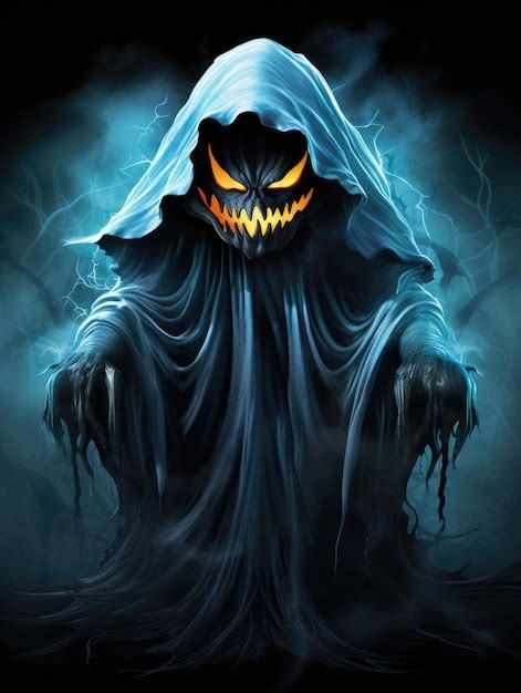 Premium AI Image | Halloween monster demon skeleton evil wizard and the ...