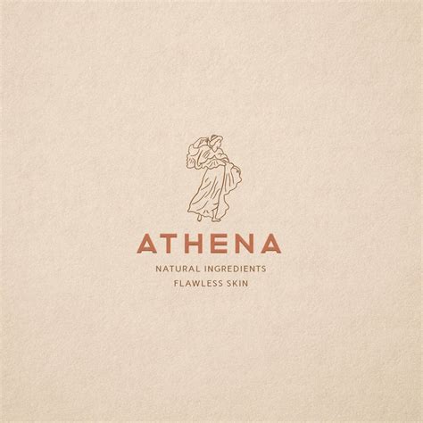 Modern Greek Apothecary Logo Athena Goddess Greek Logo Skincare