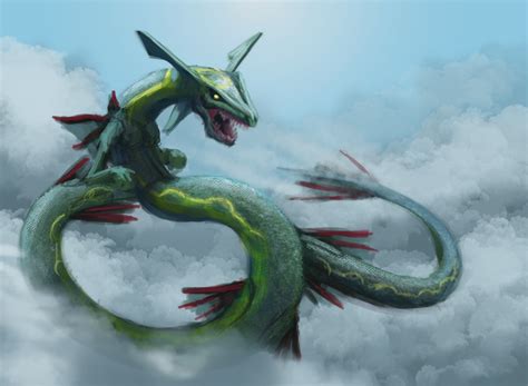 Rayquaza Among The Clouds Pokemon Rayquaza Pokemon Go Pokemon In Real