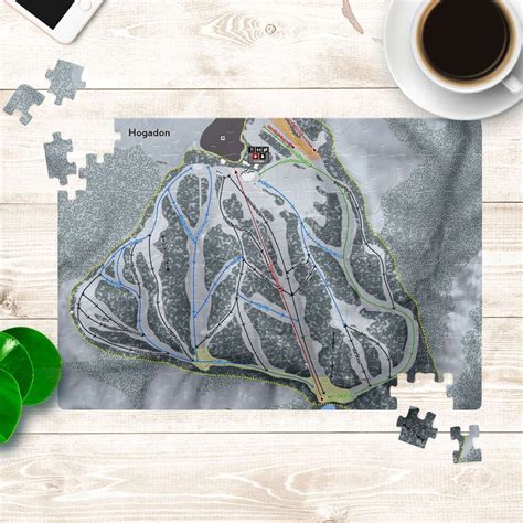 Hogadon Wyoming Ski Trail Map Puzzle | Powderaddicts